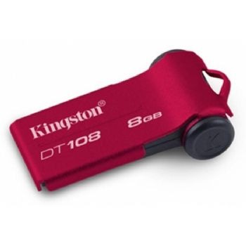 Pen Drive 8gb Kingston Usb Datatraveller 108 Rojo